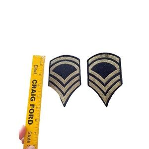 WWII Army Rank Patches Vintage Military